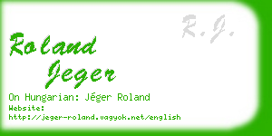 roland jeger business card